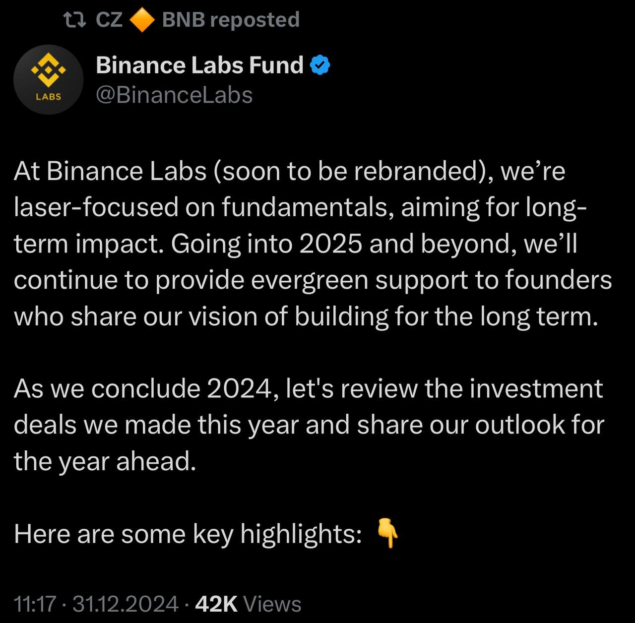 🚀 Binance Labs מתכוננת למיתוג מחדש