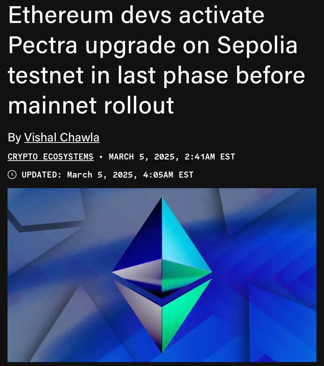 שדרוג "Pectra" של Ethereum