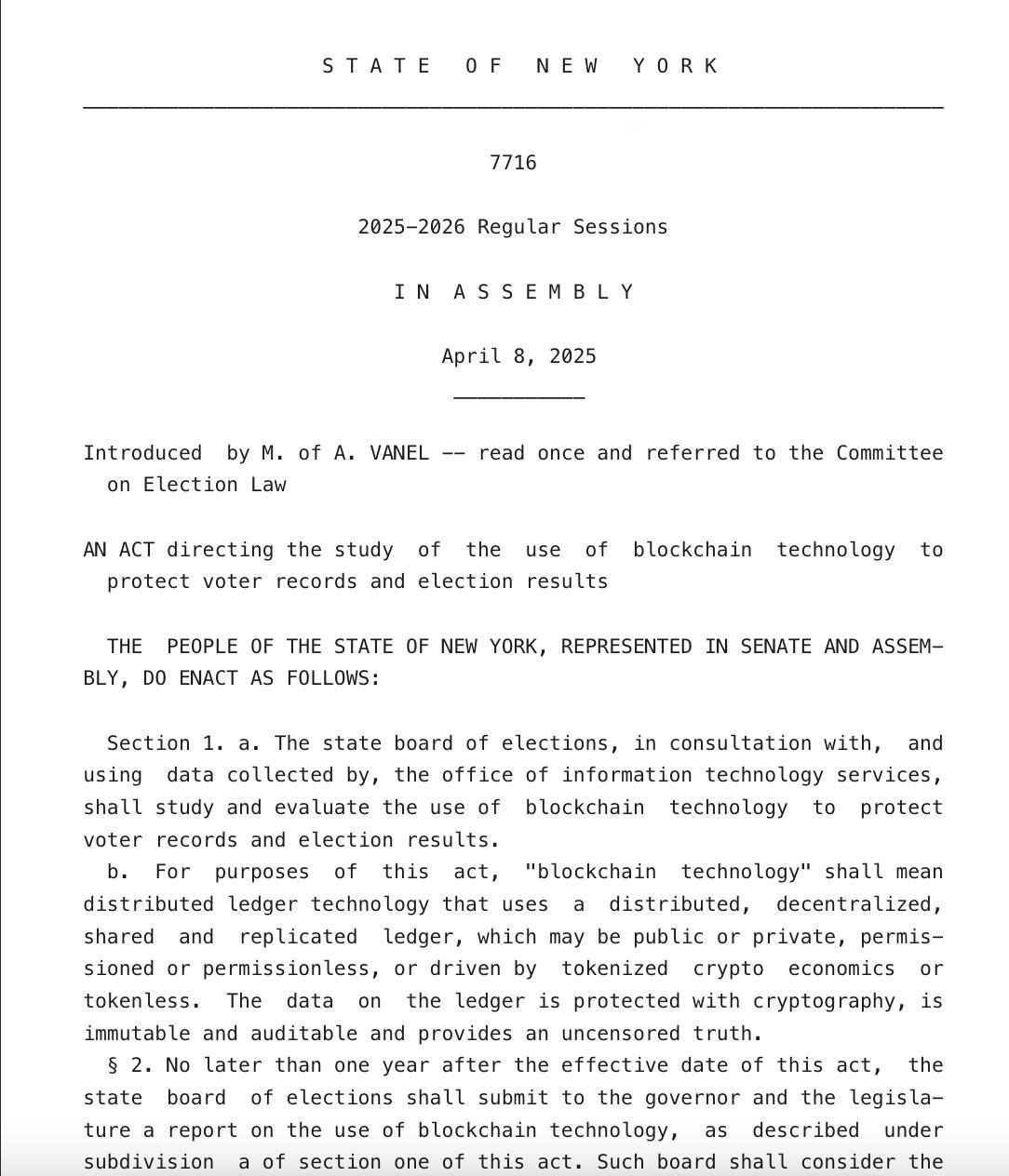 🗳️ ניו יורק מציעה blockchain לביטחון בחירות